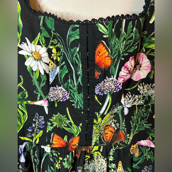 AVEC LES FILLES BUTTERFLY FLORAL PRINT CORSET FIT AND GLATE DRESS SIZE 2 NWT - Picture 3 of 13